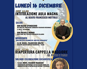 Catanzaro: Cerimonia di intitolazione dell'Aula Magna a Beato Mottola.